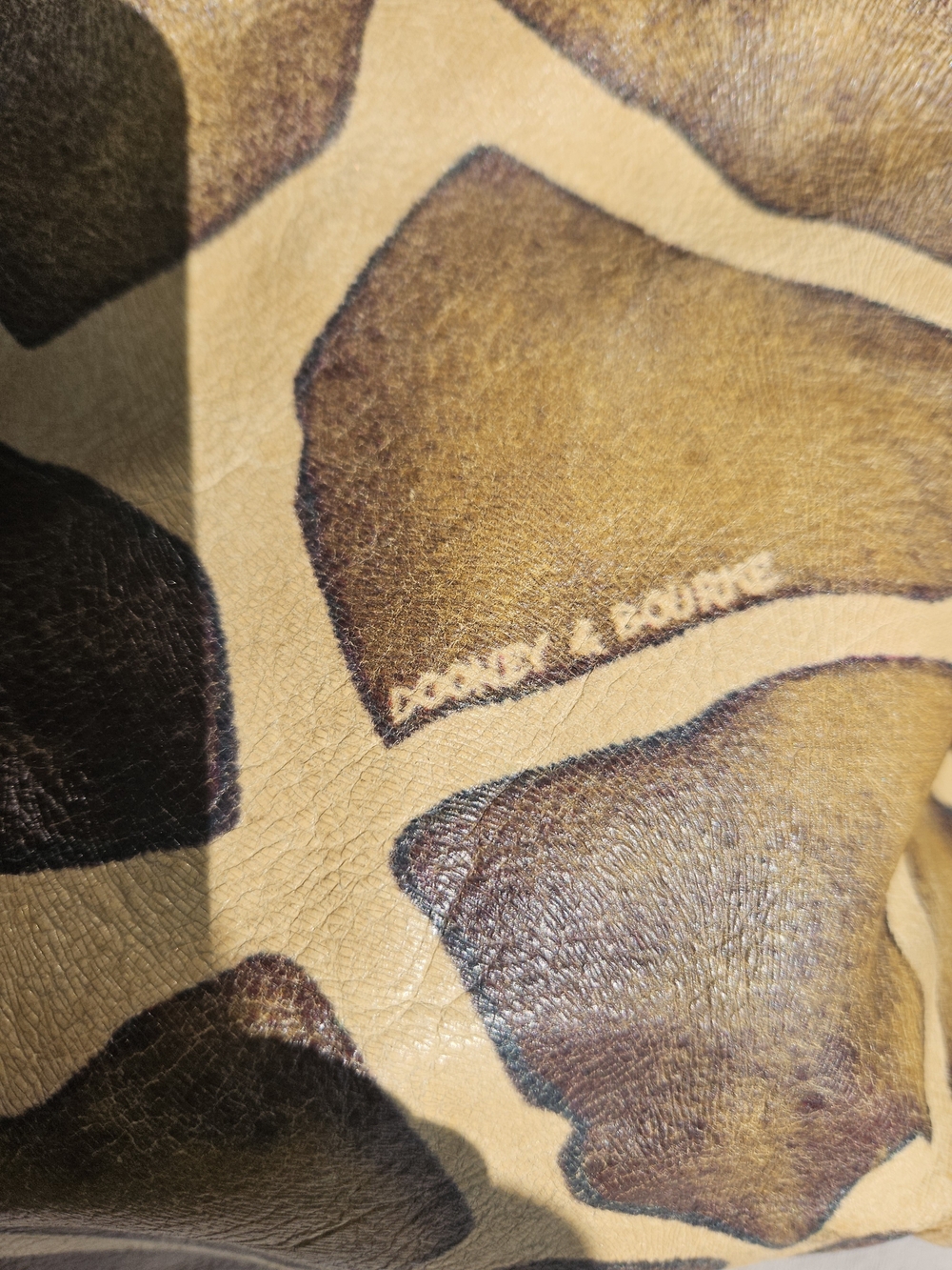 Dooney & Bourke Giraffe-Print Shoulder Bag in Brown and Gold Tones - Picture 3 of 8